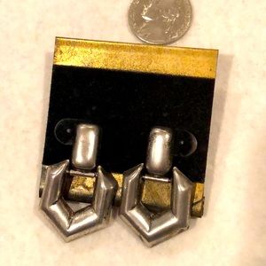 Sterling silver hinged door knocker earrings